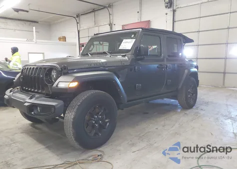 2021 Jeep Wrangler Unlimited Willys 4X4 из США, поврежденный, VIN 1C4HJXDN8MW744768